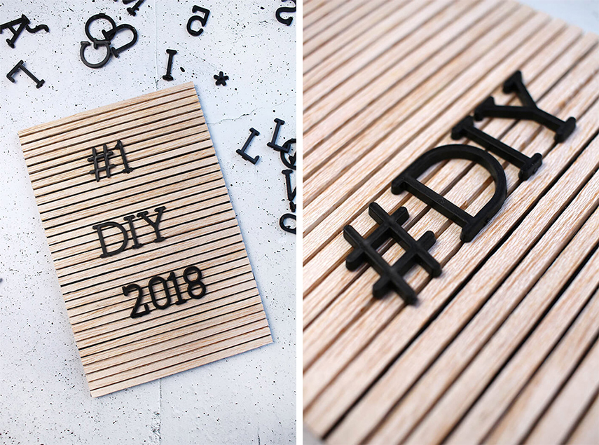DIY วิธีทำกระดานไม้เสียบตัวอักษร